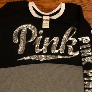 PINK by VS Black, Gray, Silver Long Sleeve